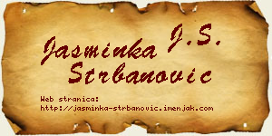 Jasminka Štrbanović vizit kartica